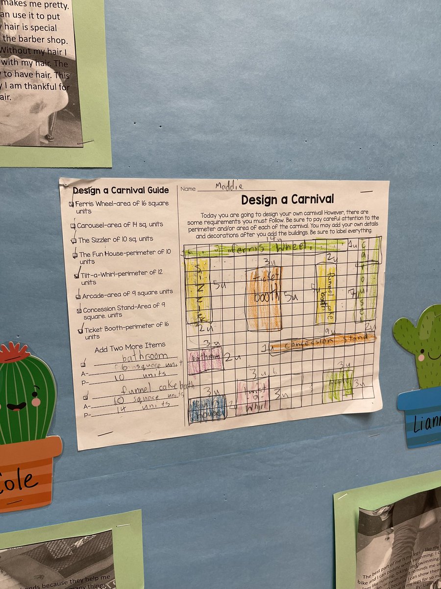 ErikaDentKelly's tweet photo. Walking the halls of Kennedy Elementary taking in all of the amazing work by the students and teachers of Roxbury! How do I ever choose which Carnival to go to?! Hopefully a strom doesn’t hit! #elementarymath #elementaryscience #areaandperimeter #stormresearch https://t.co/1oIei4UMRQ