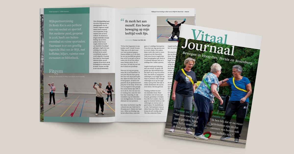 Sinds het begin van de coronapandemie zagen we samen met onze partners veel senioren stoppen met bewegen. 🦠👵🏽

Gelukkig kan samen sporten inmiddels weer! 💪 Daarom brengen we voor senioren in Rozenburg, Pernis en Hoogvliet het Vitaal Journaal uit: bit.ly/3HuyrYz