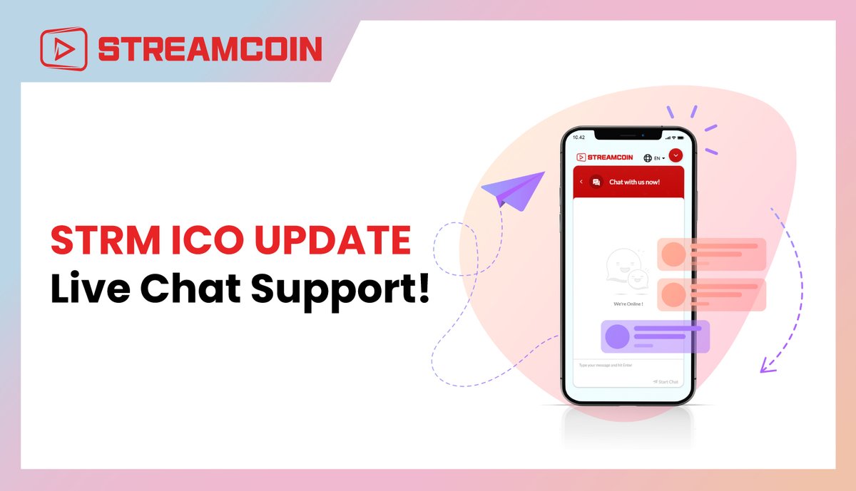 streamcoin_strm's tweet photo. ๐ฉ๐ปโ๐ป We have unveiled a '24/7 live chat support' on our #STRMICO page of our website.
๐ Users can now log-in to our ICO Page: https://t.co/2cTAaoDkhn and click on the support icon to chat with a real-life StreamCoin Customer Support Agent!
#StreamCoin #LiveStreaming #ChatSupport https://t.co/6gVktzU0fI
