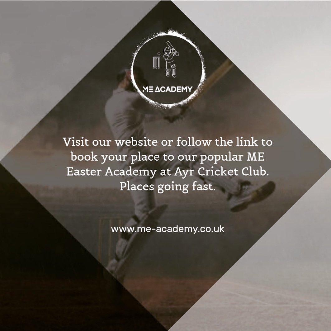 📢 Book your place for our ME Easter Academy Now 📢

🐥🐥🐥

With places selling out fast, visit our website to secure your child’s spot in our fun, friendly and exciting cricket academy.

me-academy.co.uk

Email - info@me-academy.co.uk

#ThisIsME