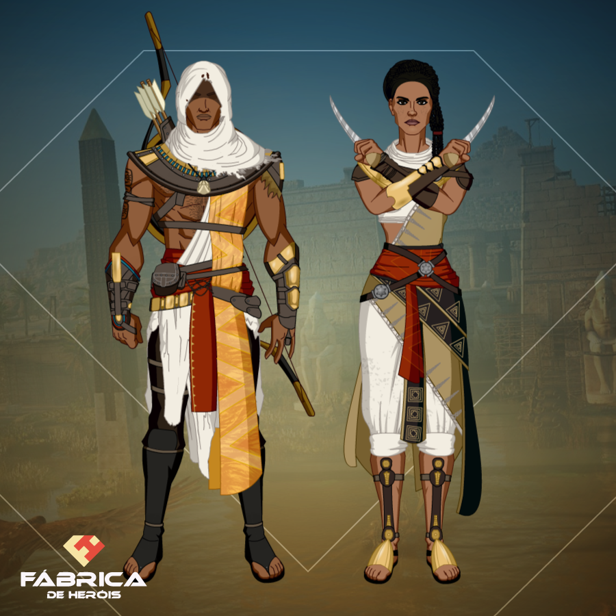 fabricadeherois's tweet photo. Assassin's Creed by Rodrigo Moreira #assassinscreed #Arno #Jacov #Evie #Bayek #Aya https://t.co/3zSsu6VxWw