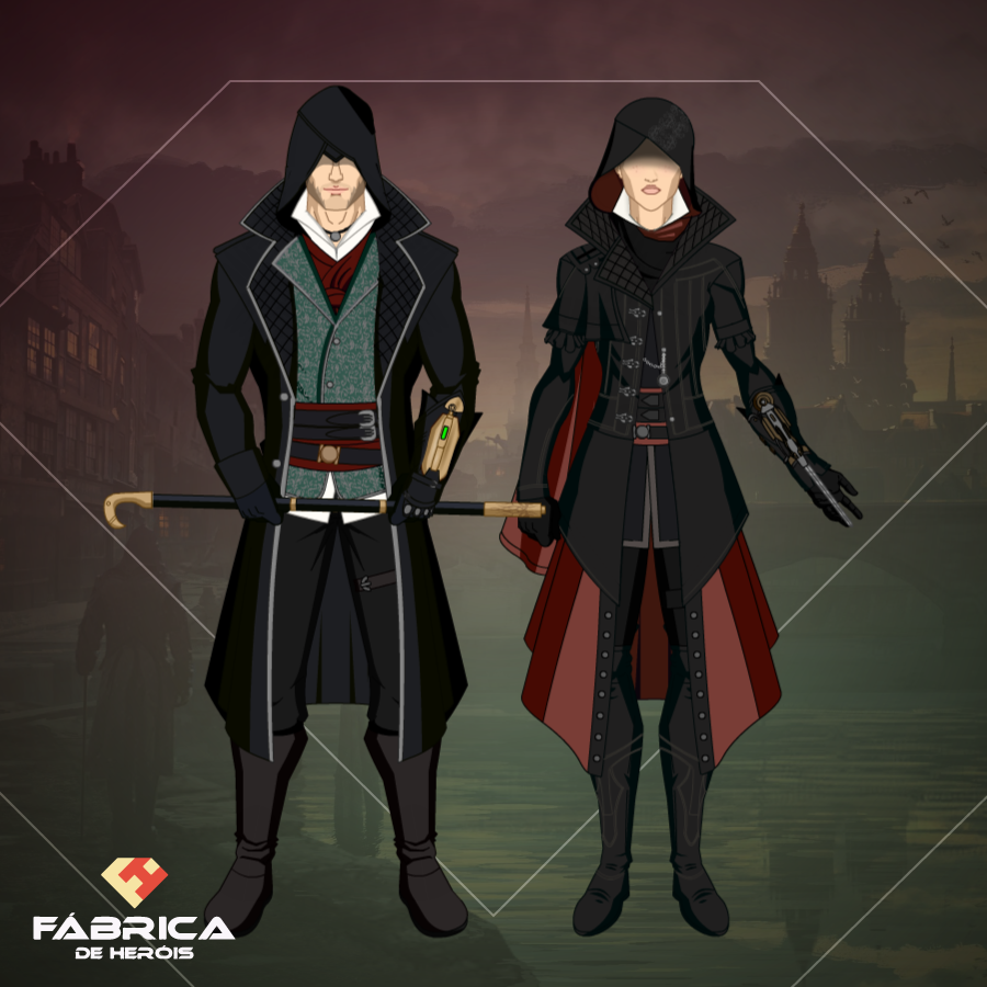 fabricadeherois's tweet photo. Assassin's Creed by Rodrigo Moreira #assassinscreed #Arno #Jacov #Evie #Bayek #Aya https://t.co/3zSsu6VxWw