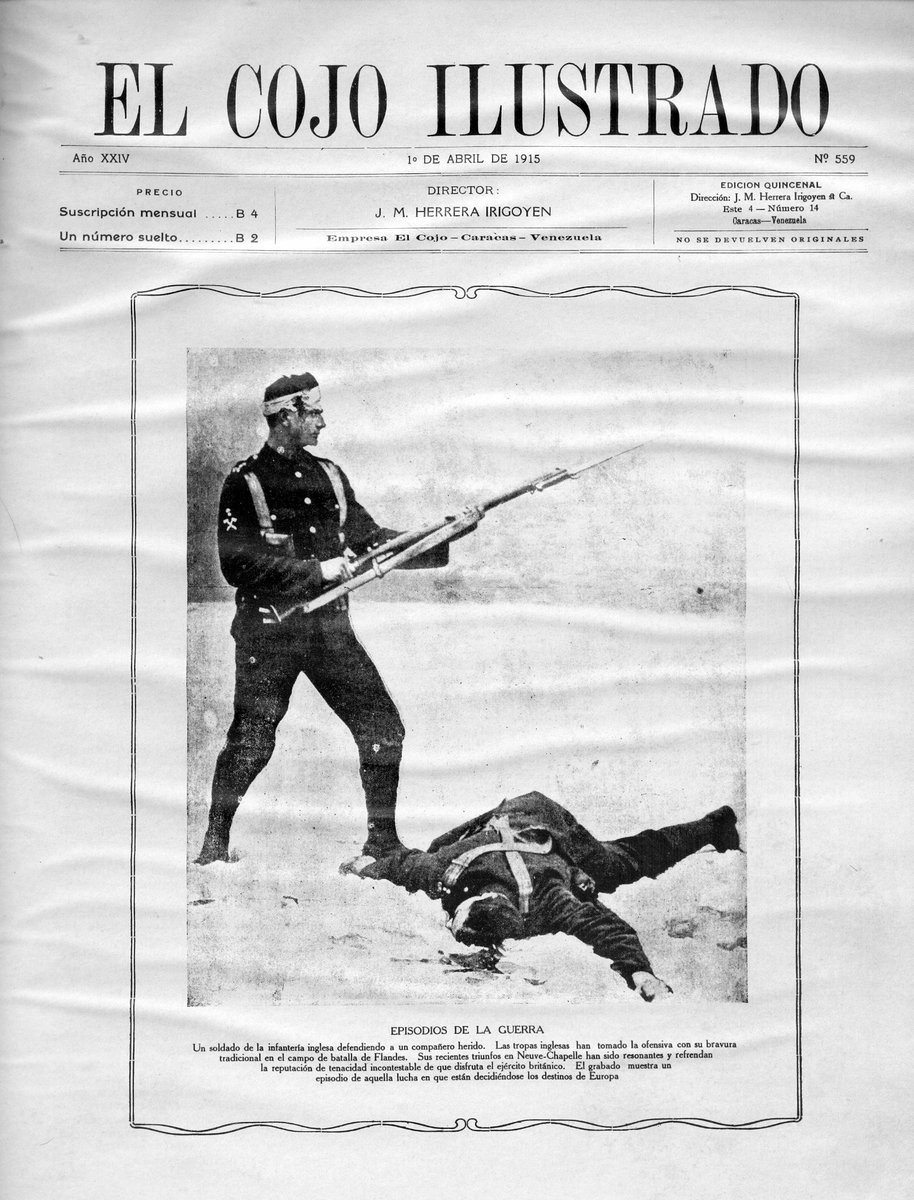 La última portada, el último número de El CojoIlustrado después de 23 años de circulación. La Gran Guerra había llegado.
#ElCojoIlustrado Abril, 1915