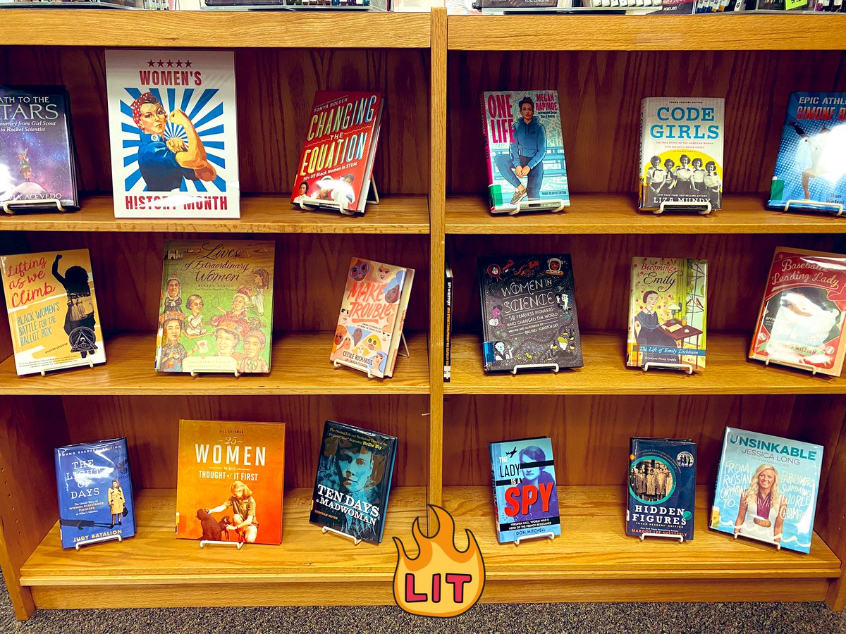 BRMSreads's tweet photo. CELEBRATE #WomensHistoryMonth with one of these great biographies!  @BullRunMS #pwcslibraries https://t.co/QoS7kPcfdP
