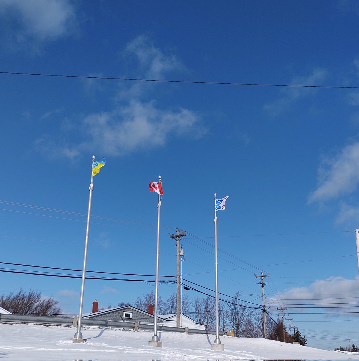 The Town of Flatrock is flying the Ukraine Flag to show support to Ukrainians throughout the world.