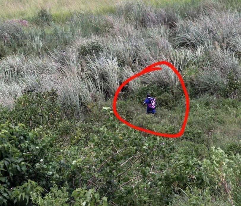 A route that kids from a school in Mid Illovo, KwaZulu-Natal have to take daily.