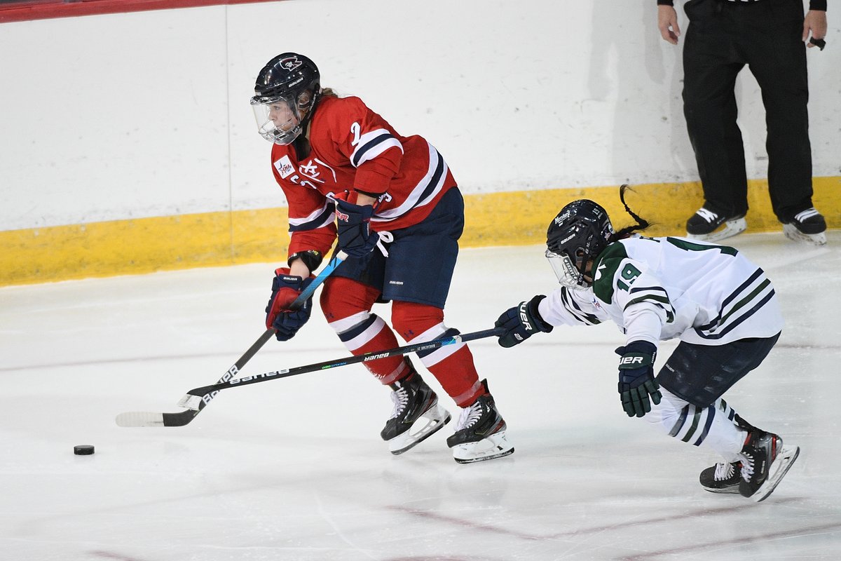 RMUWHockey's tweet photo. A consistent presence on the RMU blue line for three seasons, Wasyn Rice racked up 3⃣ goals and 1⃣1⃣ points in 9⃣4⃣ career games at RMU, finishing with a career-best +5 rating during her junior season! Thank you, Wasyn! 

#SeniorSpotlight | 🔴🏒🔵 | #BobbyMo https://t.co/oxTl8AesT0