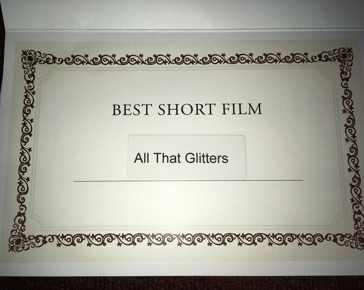 Dan Bronzite (@danbronzite) on Twitter photo #AllThatGlitters just won BEST SHORT <a href="/filmbeaufort/">BeaufortIntFilmFest</a>!
<a href="/AlecNewman1/">Alec Newman</a>
<a href="/SophiaMyles/">Sophia Myles</a>
<a href="/TillieSueMurray/">Tillie Murray</a>
<a href="/MackenzieProll/">Mackenzie Proll</a>
@sirjoker50
DoP <a href="/simonrowling_dp/">Simon Rowling DoP</a>
Music <a href="/JLPinsonMusic/">Jean-Loup Pinson</a>
Edit <a href="/findB/">Rebecca Lloyd BFE</a>
PD <a href="/may_davies/">May davies</a>
Costume <a href="/sineadskinner/">Sinead Skinner</a>
HMUA <a href="/mariapavlou__/">Maria</a>
Casting <a href="/BeCoMeCast/">Ben Cogan</a>
Mix <a href="/SamuelCastleton/">Sam Castletoɳ</a> #AllThatGlitters just won BEST SHORT <a href="/filmbeaufort/">BeaufortIntFilmFest</a>!
<a href="/AlecNewman1/">Alec Newman</a>
<a href="/SophiaMyles/">Sophia Myles</a>
<a href="/TillieSueMurray/">Tillie Murray</a>
<a href="/MackenzieProll/">Mackenzie Proll</a>
@sirjoker50
DoP <a href="/simonrowling_dp/">Simon Rowling DoP</a>
Music <a href="/JLPinsonMusic/">Jean-Loup Pinson</a>
Edit <a href="/findB/">Rebecca Lloyd BFE</a>
PD <a href="/may_davies/">May davies</a>
Costume <a href="/sineadskinner/">Sinead Skinner</a>
HMUA <a href="/mariapavlou__/">Maria</a>
Casting <a href="/BeCoMeCast/">Ben Cogan</a>
Mix <a href="/SamuelCastleton/">Sam Castletoɳ</a>