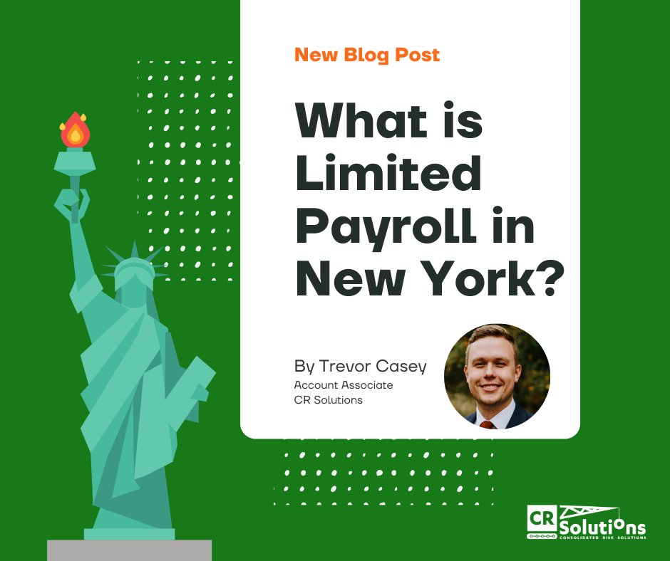 josh_rogove's tweet photo. Our latest post by CR Solutions Account Associate Trevor Casey. What is limited payroll? Learn more: https://t.co/Jm5wpfH0gC If you are part of a #construction project in New York, I’m sure you have seen the term Limited Payroll at one point or another. #risk #insurance #payroll https://t.co/luzHJPSP8q