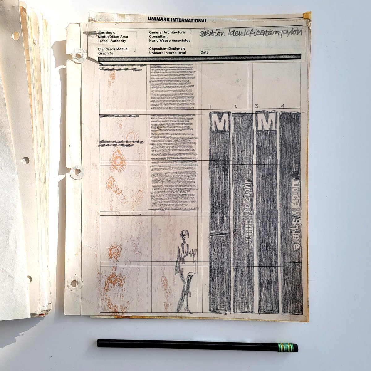 VignelliCenter's tweet photo. It's #manualsmonday! (almost) Every Monday an excerpt from a #standardsmanual from the #archives.  #Vignelli sketches for graphics program manual for @wmata DC Metro. #design #DesignArchives #1960s More: https://t.co/zweJo2DzDH https://t.co/uEgBcsqjvs
