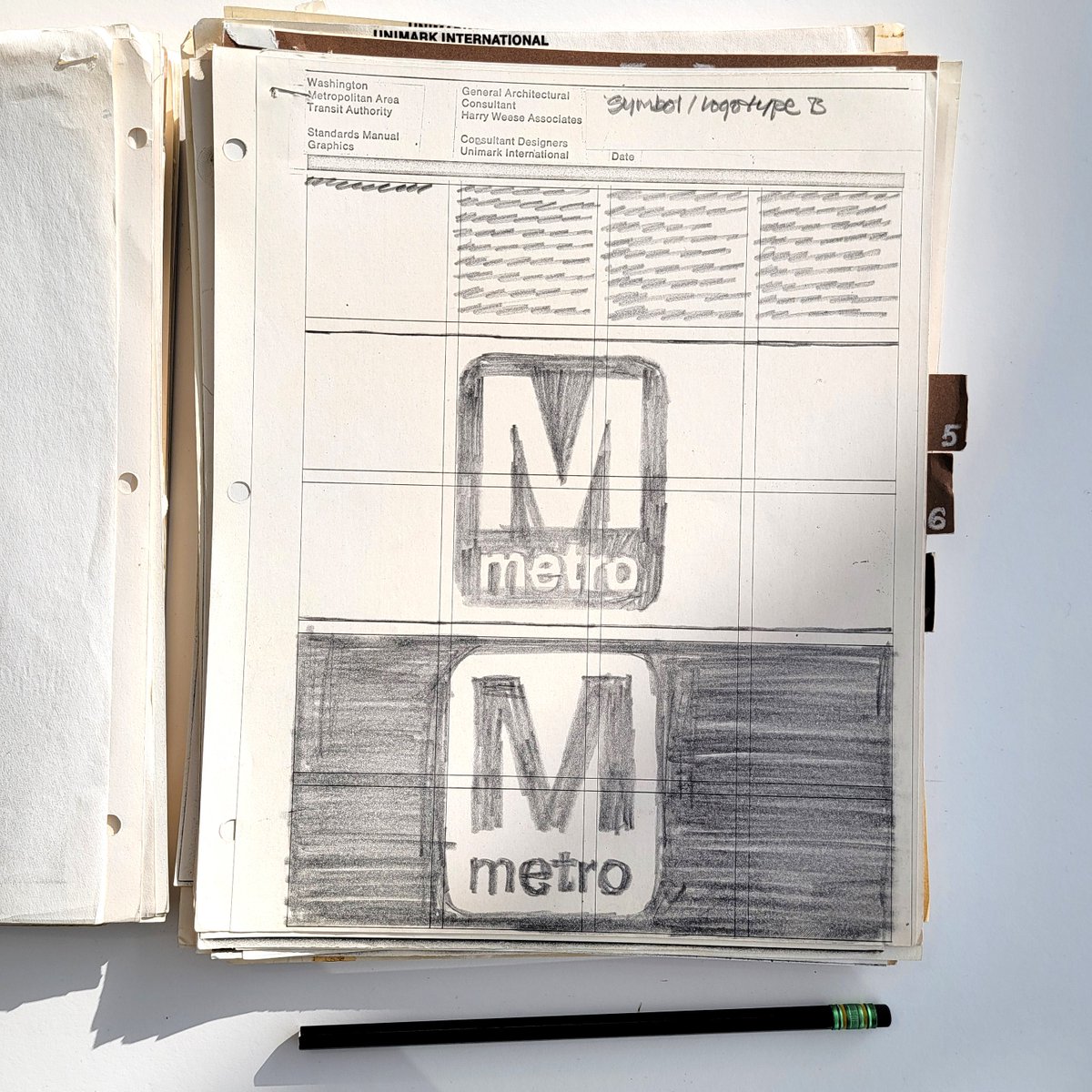 VignelliCenter's tweet photo. It's #manualsmonday! (almost) Every Monday an excerpt from a #standardsmanual from the #archives.  #Vignelli sketches for graphics program manual for @wmata DC Metro. #design #DesignArchives #1960s More: https://t.co/zweJo2DzDH https://t.co/uEgBcsqjvs