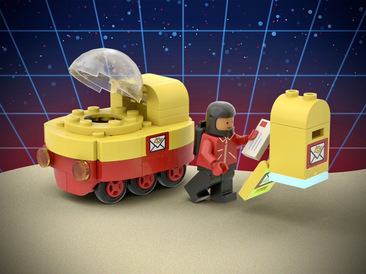 stubot's tweet photo. ‘Love Letters’ 💌
My first ever #Febrovery MOC, created for the @TartanLUG members’ build challenge.
A reimagining of the classic 1982 ‘Post Office Van’ (set 6651), but transported to a lunar surface.
#Lego #レゴ #Afol #TartanLUG #MOCMonday #MyOwnCreation #Febrovery2022 https://t.co/X0LQqMG15v