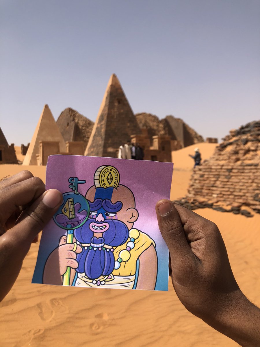 Virchowznode's tweet photo. From the lost pyramids of meröe shamanzs flickered the attention of the resting pharaohs.
Let’s start a movement with shamanzs in different landmarks across the world. #GVO #shamanzsnft #ShamaGang 
@shamanzs @brosmind @shamanzier_NFT @TheRichShamanz @tejada_vanessa @XiscoLl https://t.co/tu66AyQ3RT