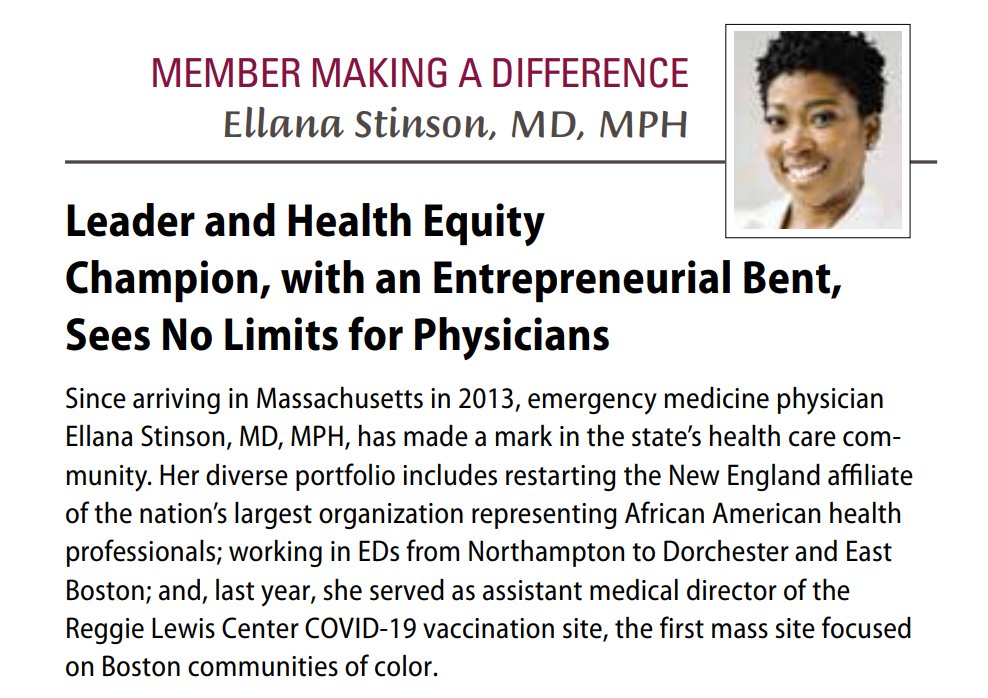 MassMedical's tweet photo. Our latest MMS Member Making a Difference is @ellanastinson, President of @NEMA_org, who served  as Assistant Medical Director of the Reggie Lewis Center COVID-19 vaccination site: https://t.co/FQ4i36bA9g https://t.co/9PIm2oWwzB