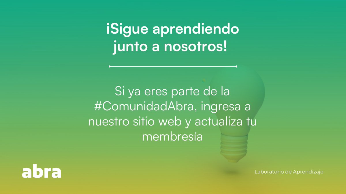 abra Laboratorio de Aprendizaje (@AbraAprendizaje) / Posts / X
