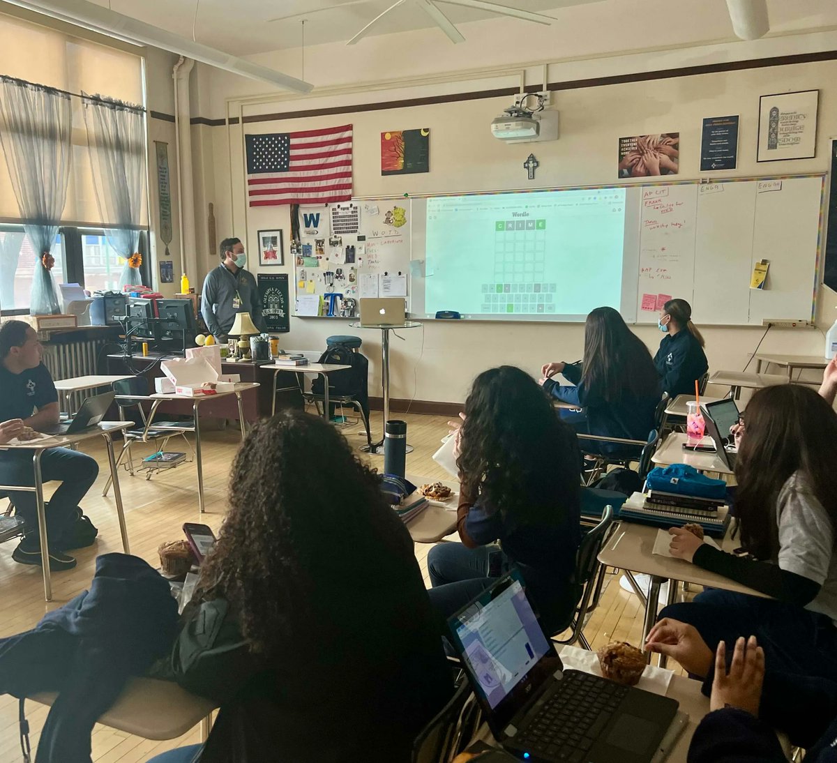 HolyTrinityChi's tweet photo. Seniors in AP Literature are joining in on the Wordle fun! Students play this trending word puzzle at the start of class each day in an effort to beat Mr. Raehl’s score. Have you tried Wordle yet?
#wordle #HTExcellence https://t.co/lJjauwjUDD