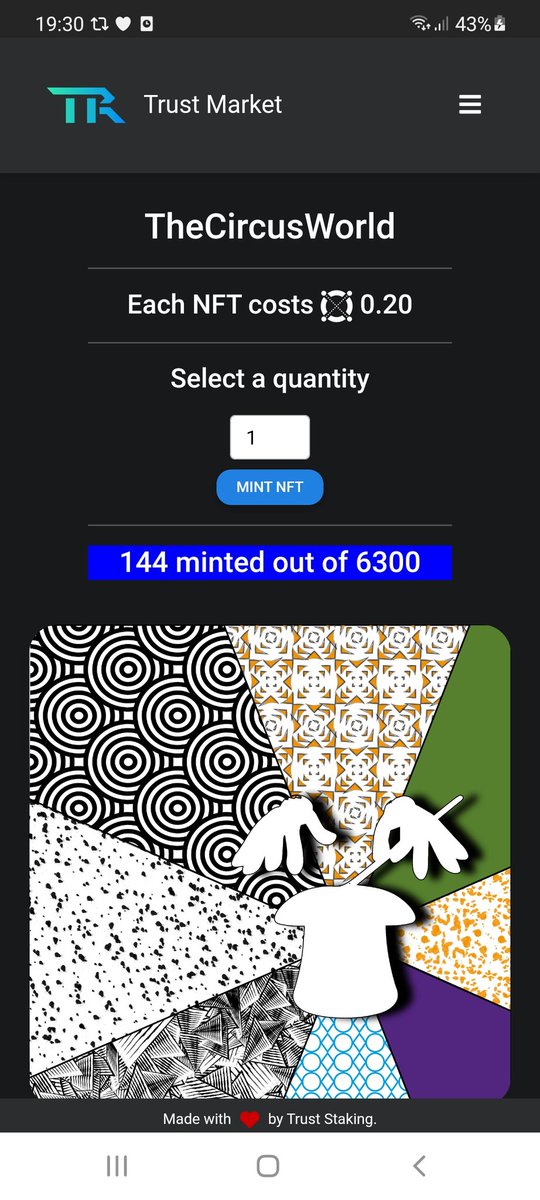 TransylvaniaEA's tweet photo. Hello #Elrond ! Our collection is live on @TrustMarketNFT!
π£Public sale is available now! π
We invite you to join us in the circus world!π€‘π‘π πͺ
You can mint here!ππ
https://t.co/hrtwzXwD6s
#thecircusworld #NFTs #PublicSale
#elrondnft #NFTartist https://t.co/ek4Q5EwB7f