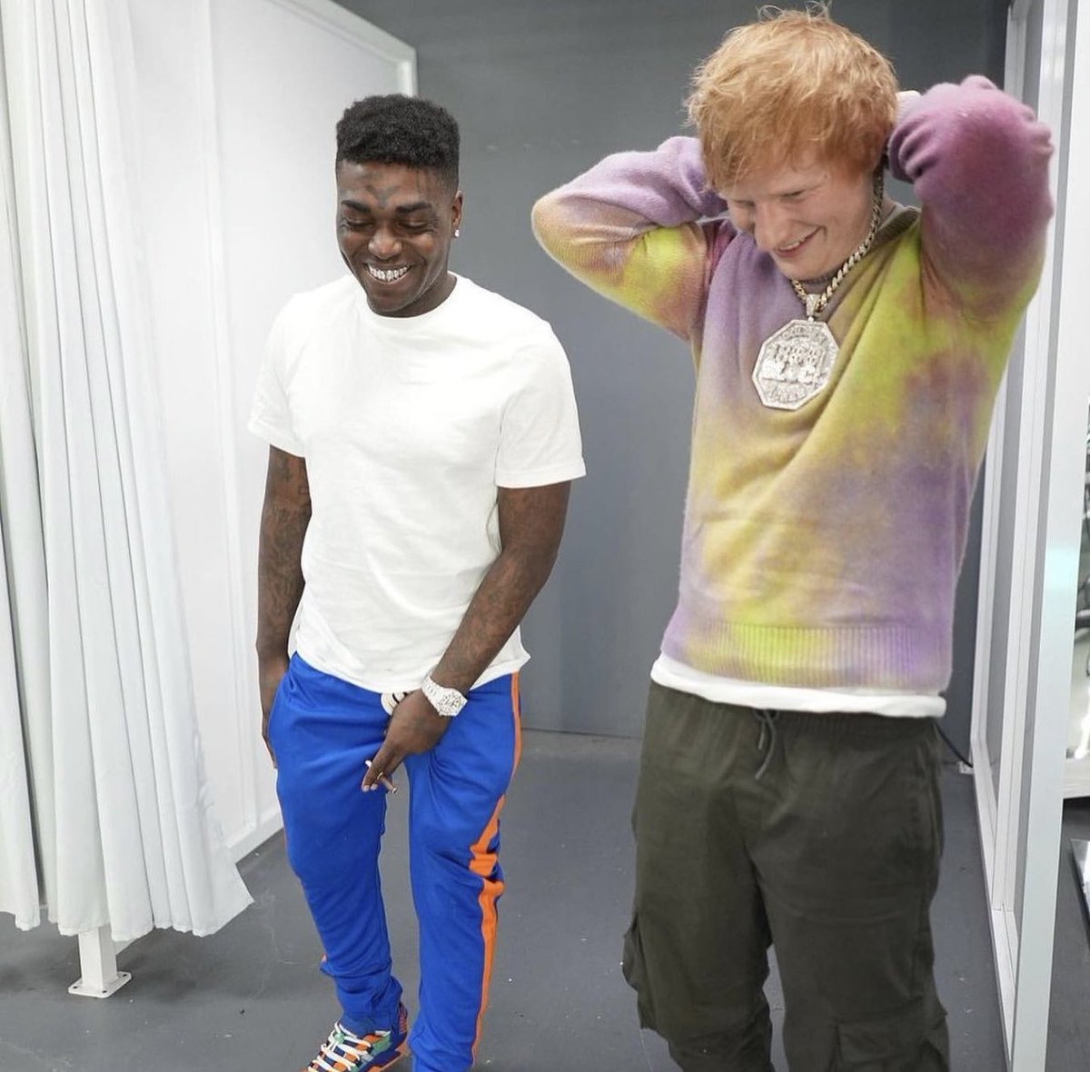 galactamelanin's tweet photo. ed sheeran and kodak link up https://t.co/0UAn7j6b0d