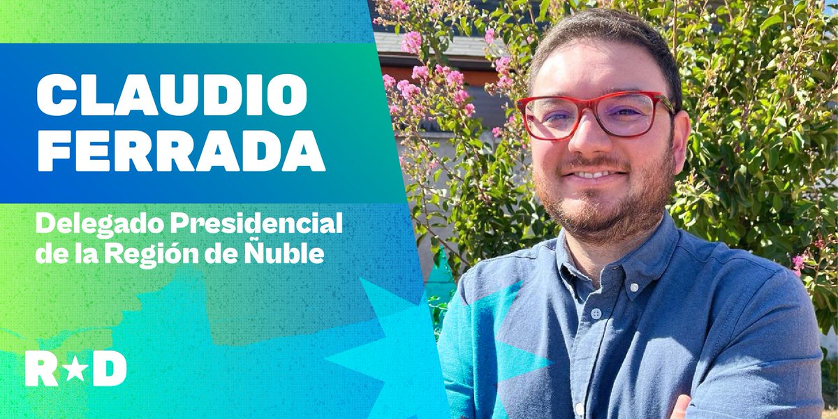RDemocratica's tweet photo. Felicitamos a nuestro compañero Claudio Ferrada, quien asumirá la Delegación Presidencial de la Región del Ñuble, como representante del gobierno de @gabrielboric en el territorio. Abogado y Magister (C) en Derecho Penal. ¡Mucho éxito en este camino! ✊ https://t.co/9tI2zetIqR
