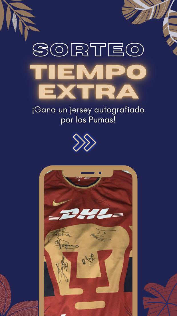 TiempoExtraOff's tweet photo. GIVEAWAY! Gana una playera autografiada por los @PumasMX🐾
Pasos:
1. Seguir a Tiempo Extra en Facebook y Twitter. (Fb: Tiempo Extra Oficial, Tw: @TiempoExtraOff)
2. Dar Like a la publicación 
2. Compartir o dar RT
3. Mencionar a 1 amigo en los comentarios 
https://t.co/rPgSd6OmHU https://t.co/2na8I9L8U9