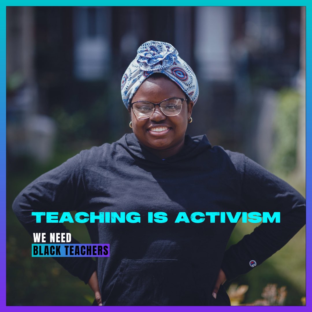 CitizenEdu's tweet image. We’ve partnered with @CenterBlackEd  to spread the word because Black teachers have a deep impact on the lives of our youth. Their work is part of the revolution. #weneedblackteachers #bhm