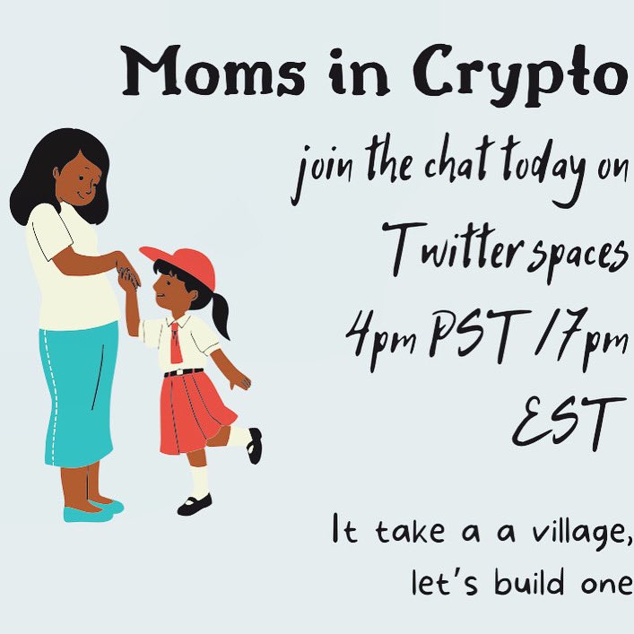 MoCasso_of_nfts's tweet photo. Happening today! ☺️ For all the moms and future mommas let’s share what we’re doing to prepare the next 💪 https://t.co/TOvXj76Ual