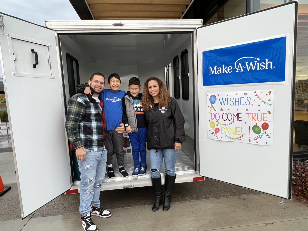 MakeAWish's tweet photo. In honor of National #RareDiseaseDay, we’re recognizing @genentech for helping grant wishes for children with rare diseases. Thank you, Genentech for your support to honor wish kids like Daniel, who received his wish to have a trailer. 📷: @ORWish https://t.co/hQE04FrxXk