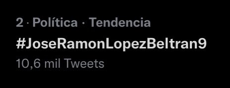 LSofiaDim's tweet photo. Lo volvieron a hacer, les dije que no y lo hicieron tendencia. #JoseRamonLopezBeltran9 https://t.co/4W59CferAD