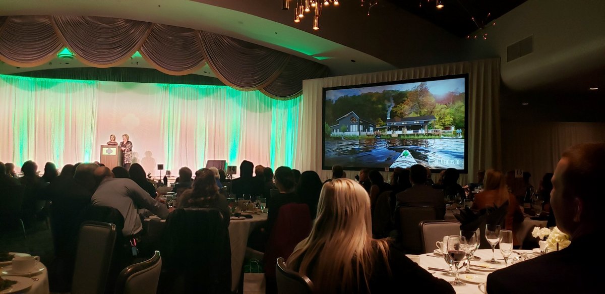 OculusInc's tweet photo. Last week we had the honor of attending the Girl Scouts of Eastern Missouri's signature fundraiser, Dessert First! During the fundraiser, a rendering of the Oculus-designed STEM Center at Camp Fiddlecreek was unveiled. (See sneak peek in the pics) #oculusinc #architecture #design https://t.co/CImTsZ8rnc