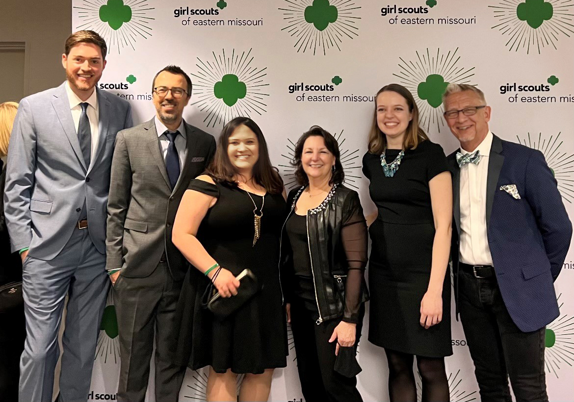 OculusInc's tweet photo. Last week we had the honor of attending the Girl Scouts of Eastern Missouri's signature fundraiser, Dessert First! During the fundraiser, a rendering of the Oculus-designed STEM Center at Camp Fiddlecreek was unveiled. (See sneak peek in the pics) #oculusinc #architecture #design https://t.co/CImTsZ8rnc