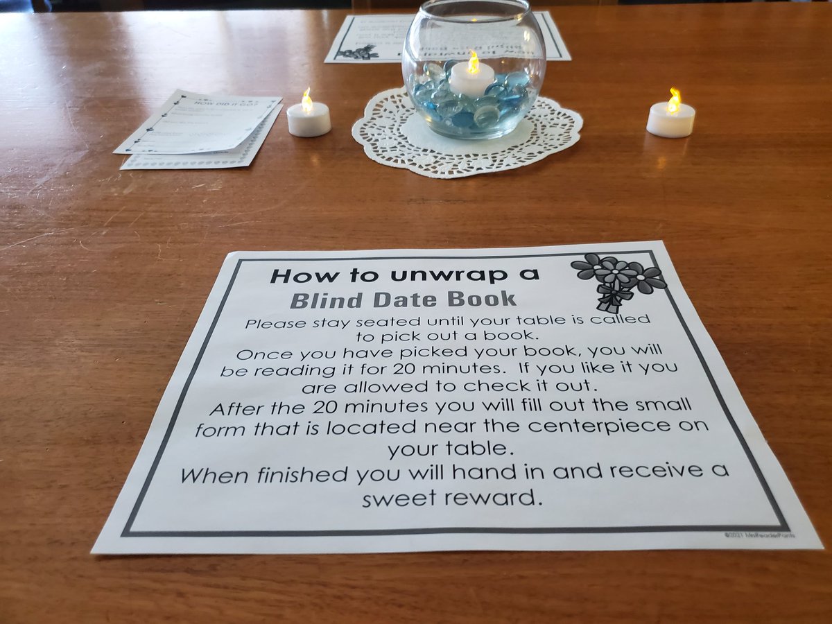 HeatlyLibrarian's tweet photo. All ready for "Blind date with a book" Part 1. https://t.co/nLJcousNDW