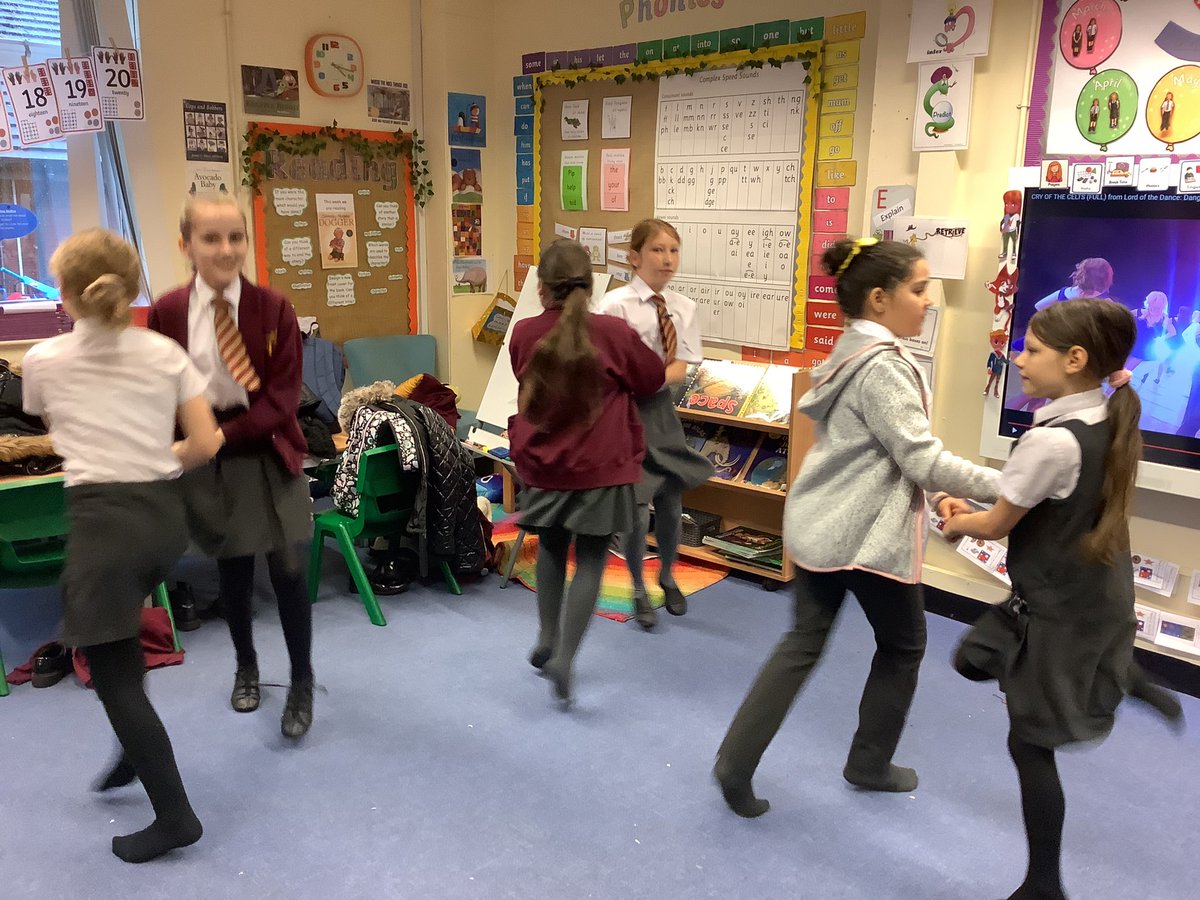 AllSaintsTraff's tweet photo. Super dancing from our Year 4 & 5 children this evening #IrishDancingClub #skip #hop #jump #partnerdance #heeltoe π«πππΌ https://t.co/mIuLFwVmMn