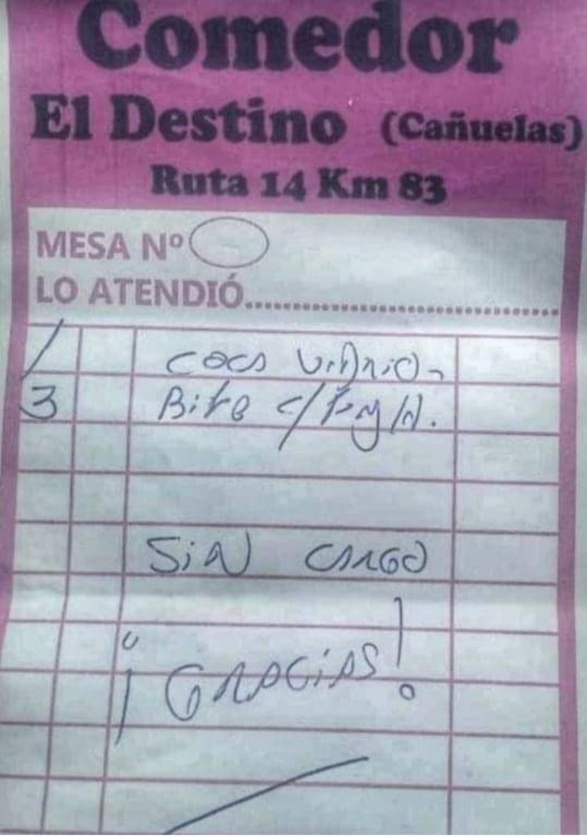 Marta83657073's tweet photo. Bomberos qué volvían a Castelli pararon a almorzar cerca de Gualeguaychú, cuando pidieron la cuenta, se llevaron una sorpresa. La solidaridad del pueblo es enorme. 👏👏👏 https://t.co/8D5VS8CdHk