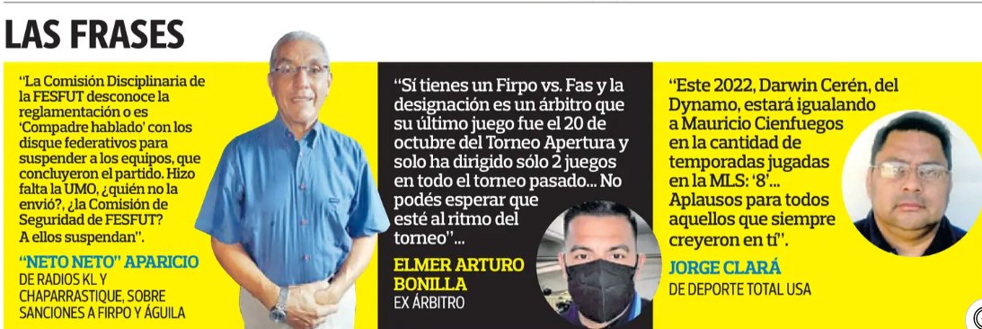 EDH_Deportes's tweet photo. #LasFrasesDelDia hoy en #Cancha 💥🔥
#NetoNeto / @elmer_referee / @JorgeClara https://t.co/ophgQLBmCJ