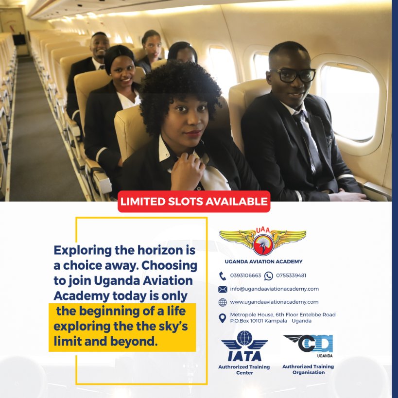 ugaviationsch's tweet photo. Exploring the horizon is a choice away. Choosing to join Uganda Aviation Academy today is only the beginning of a life exploring the the sky’s limit and beyond.

REGISTER NOW! Or Whatsapp us on +256 755339481 for assistance. #uaa #aviation #applynow #Feb2022intake https://t.co/N5vOiVELs2