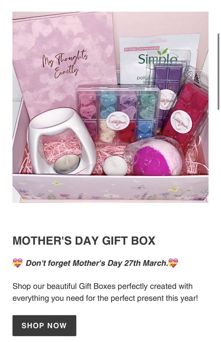 Our beautiful Mother’s day collection is now LIVE on the website.

Wax Melt gift sets include all the essentials needed to make your Mum feel special this year 💖

Limited stock.

lavishsmells.com/products/mothe…