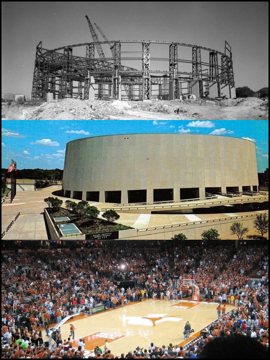 1977 - 2022: After 45 years of concerts, class registrations, <a href="/UTAustin/">UT Austin</a> and high school commencements, football banquets, women's volleyball matches, and a 2005 address by the Dalai Lama, this is the last week of basketball in the Erwin Center. Men play tonight, women Saturday.