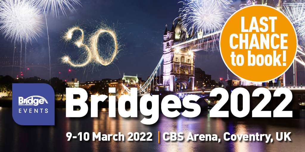 There's STILL TIME to register to join exhibitors <a href="/accolademeasure/">Accolade Measurement</a>, <a href="/ADEYSteelGroup/">Adey Steel Group</a>, <a href="/AMXSolutionsLtd/">AssetManagementeXpert</a>, <a href="/Bruneluni/">Brunel University of London</a>, <a href="/CRL_Limited/">Concrete Repairs Ltd</a>, <a href="/CLM_Ltd/">Currall Lewis & Martin (Construction) Ltd</a>, <a href="/FairfieldESLtd/">Fairfield Engineering Solutions</a>, <a href="/jdpierceltd/">J & D Pierce Contracts Ltd.</a>, <a href="/Janson_UK/">Janson Bridging UK Ltd.</a> and our top speakers for a not-to-be-missed conference #Bridges22: lnkd.in/dmAyZHV