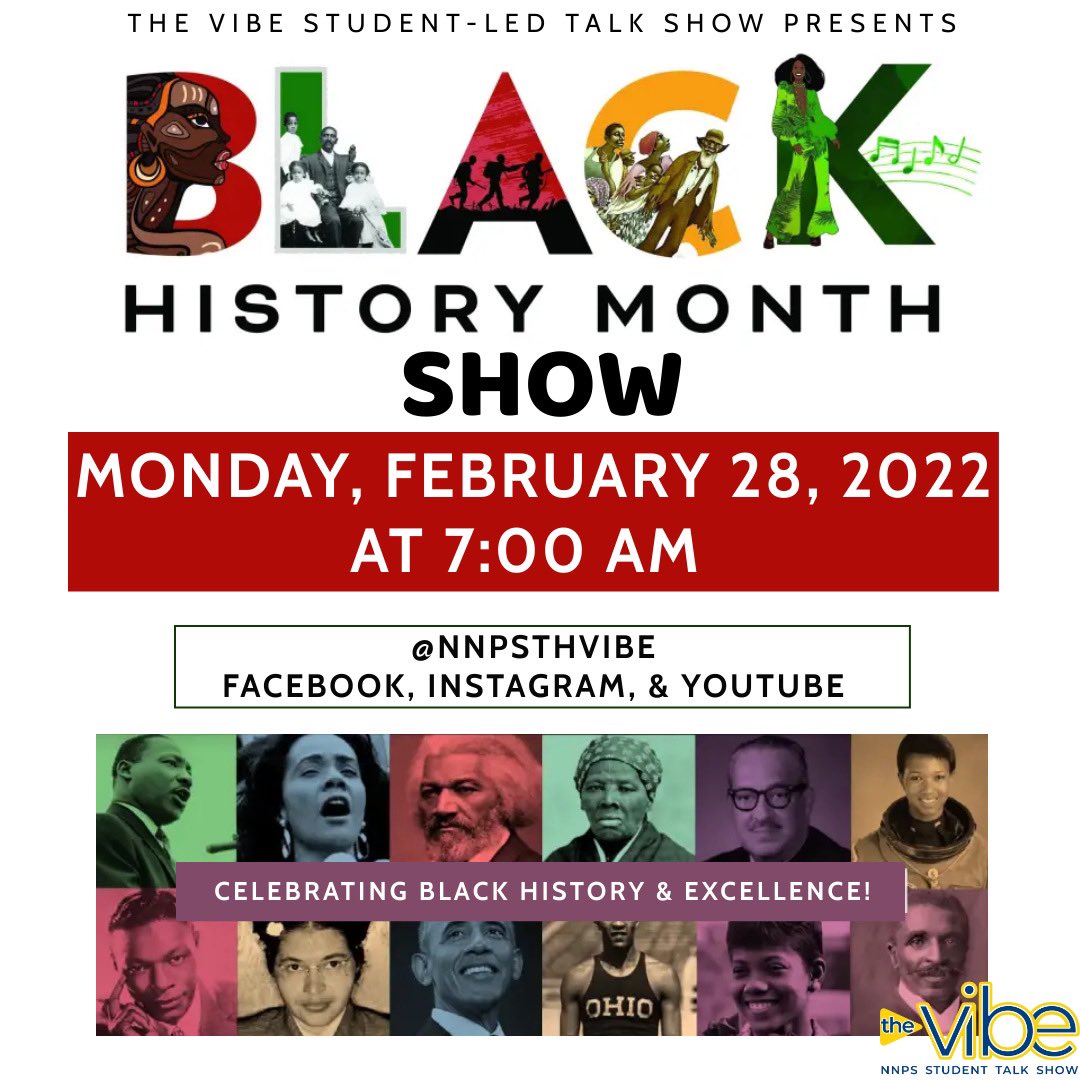 If you missed the premiere of our Black History Month Show, you can still view our show! Click the link below to view our 2022 Black History Month Show! 

youtu.be/yJAmxr7gIJc