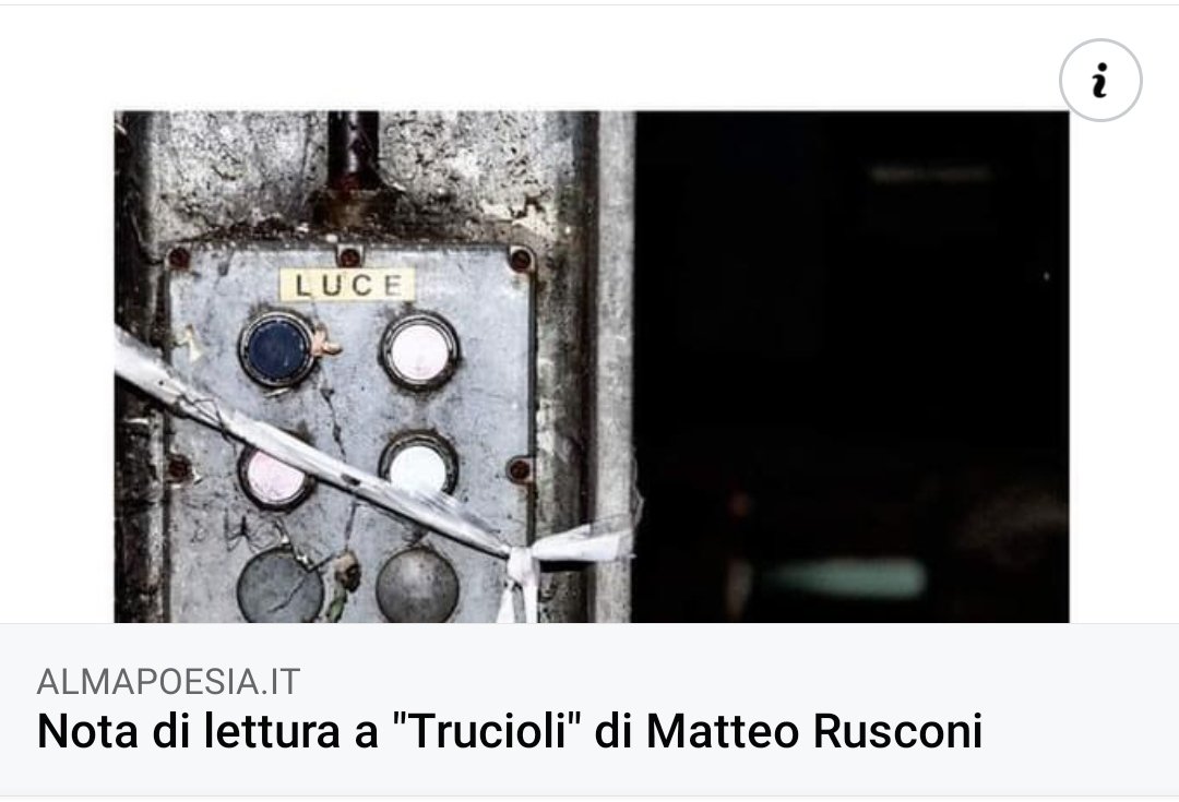 AutAutEdizioni's tweet photo. «Una poesia futurista.Una poesia attualissima.Contemporanea.Vividissima e nitida nei suoi tratti tragici e insieme alienanti.#MatteoRusconi dipinge con disarmante normalità la quotidianità di un operaio in fabbrica nel XXI secolo»
Su AlmaPoesia @lucagamberini86 scrive di #Trucili https://t.co/UWG5Oh0oIB