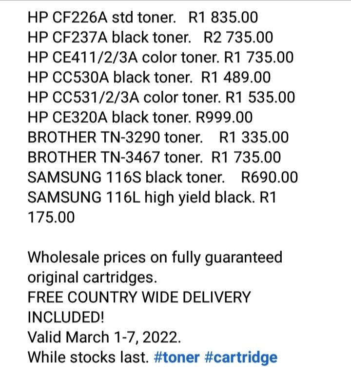 Amazing specials on original #toner #cartridges from Optimum Ink. Free delivery! https://t.co/hoTNIdVhfm