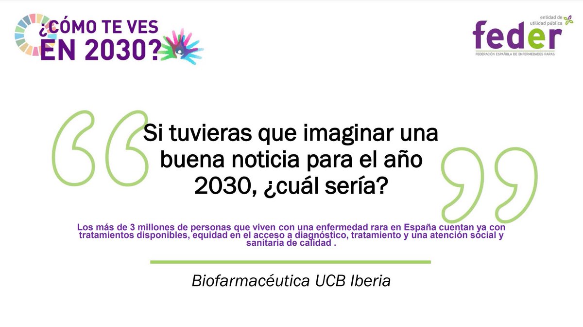 ucb_iberia (@ucb_iberia) on Twitter photo En el #DíaMundialEnfermedadesRaras, <a href="/FEDER_ONG/">FEDER | Enfermedades Raras</a> nos lanza una pregunta: 'Si tuvieras que imaginar una buena noticia para el año 2030, ¿cuál sería?', y desde #UCBIberia lo tenemos claro. Esta es👇 En el #DíaMundialEnfermedadesRaras, <a href="/FEDER_ONG/">FEDER | Enfermedades Raras</a> nos lanza una pregunta: 'Si tuvieras que imaginar una buena noticia para el año 2030, ¿cuál sería?', y desde #UCBIberia lo tenemos claro. Esta es👇