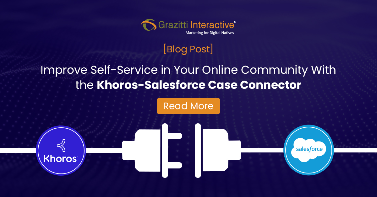Grazitti's tweet photo. Brands must introduce self-service in their communities to equip members to find answers to queries easily. Learn how our Khoros-Salesforce Case Connector can help.

👉 https://t.co/NrdEchcY3d 👈

#onlinecommunity #caseconnector #selfservice #easycaseescalation #grazitti https://t.co/63weaR7BwZ