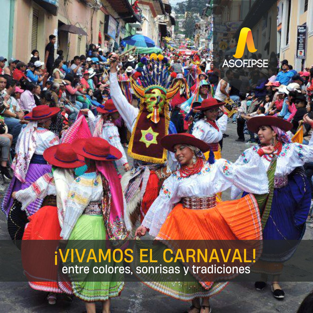 En Ecuador el #Carnaval es una tradición cargada de alegría, disfraces, desfiles y música; se celebra en diversas regiones de nuestro país con elementos populares como agua, espuma, huevos y tinta; ocurre 40 días antes de la cuaresma cristiana. #SomosASOFIPSE #SomosIntegracion