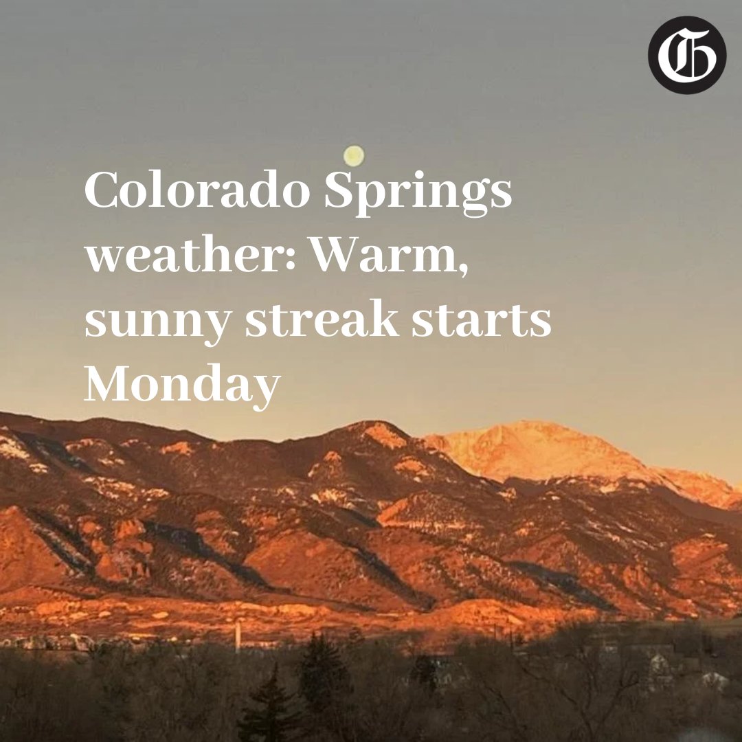 csgazette's tweet photo. Bitter temperatures are anticipated to change Monday with highs reaching 60 Monday and hovering in the 60s and 70s throughout the week.
@JessySnouwaert @NWSPueblo
#COSWX #FrontRangeWX
https://t.co/PptDNk8trP https://t.co/9F8xYLGzN3