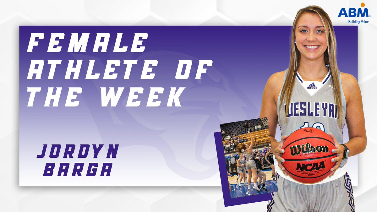 Jordyn Barga of <a href="/kwcwomenshoops/">KWC Women's Hoops</a> is your Female Athlete of the Week!

Barga helped the Panthers to two wins to close out the regular season last week, leading the team in rebounds in both games and scoring a season high 14 points in Saturday's win over Ursuline #OneTeamWesleyan