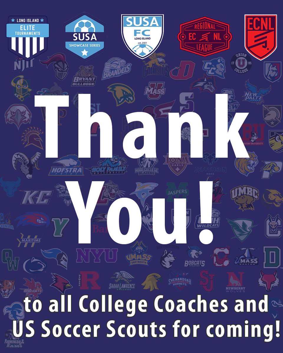 Over 100 college coaches and multiple US Soccer scouts supported the SUSA Girls Winter Showcase this past weekend…

Thank you to all who made the event a great one and look forward to next year!!! #LIET