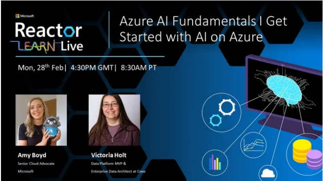 victoria_holt's tweet photo. Really enjoyed our session on Azure AI Fundamentals with @AmyKateNicho  #Azure #Cloud Thanks to everyone involved in the production 
@MSFTReactor You can watch on demand here   https://t.co/ieepbJZ4uI #CloudChallenge @MicrosoftLearn  #AzureAIFundamentals #NeverStopLearning #MSFT https://t.co/GDYeH93QtD
