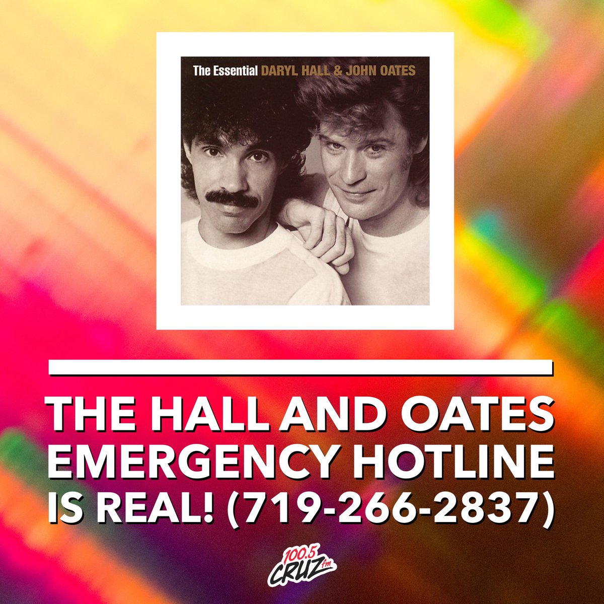 1005CRUZFM's tweet photo. Can confirm. And it’s called “CALLIN’ OATES”. 

#ymm #StevRev #CallinOates #HallAndOates https://t.co/l8N7rSUbFb