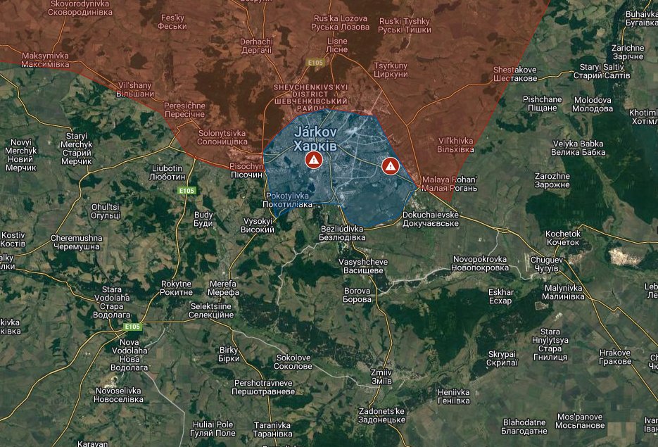 DadInCrypt0's tweet photo. 🏙️Current situation in #Kharkov 📍and #Kiyv 📍 https://t.co/DGf3D3Smyp